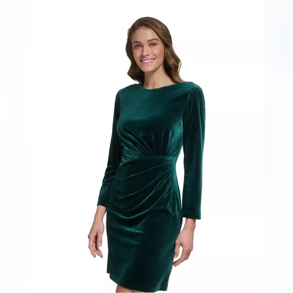 DKNY Teal Long Sleeve Dress